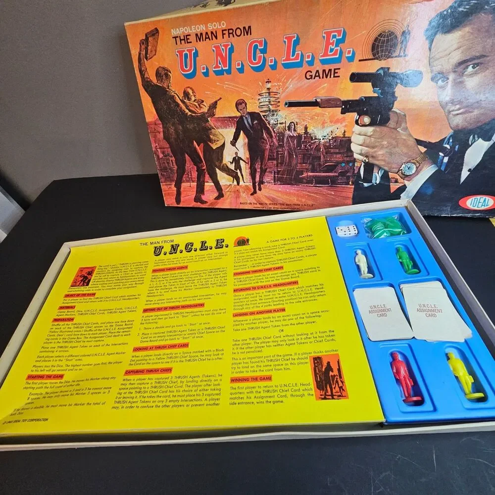 Vtg 1965 The Man from U.N.C.L.E. Board Game by Ideal Complete